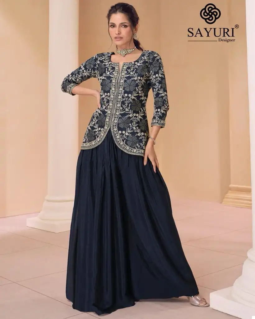 Sayuri Designer Chinon Silk Readymade Wholesale Catalog