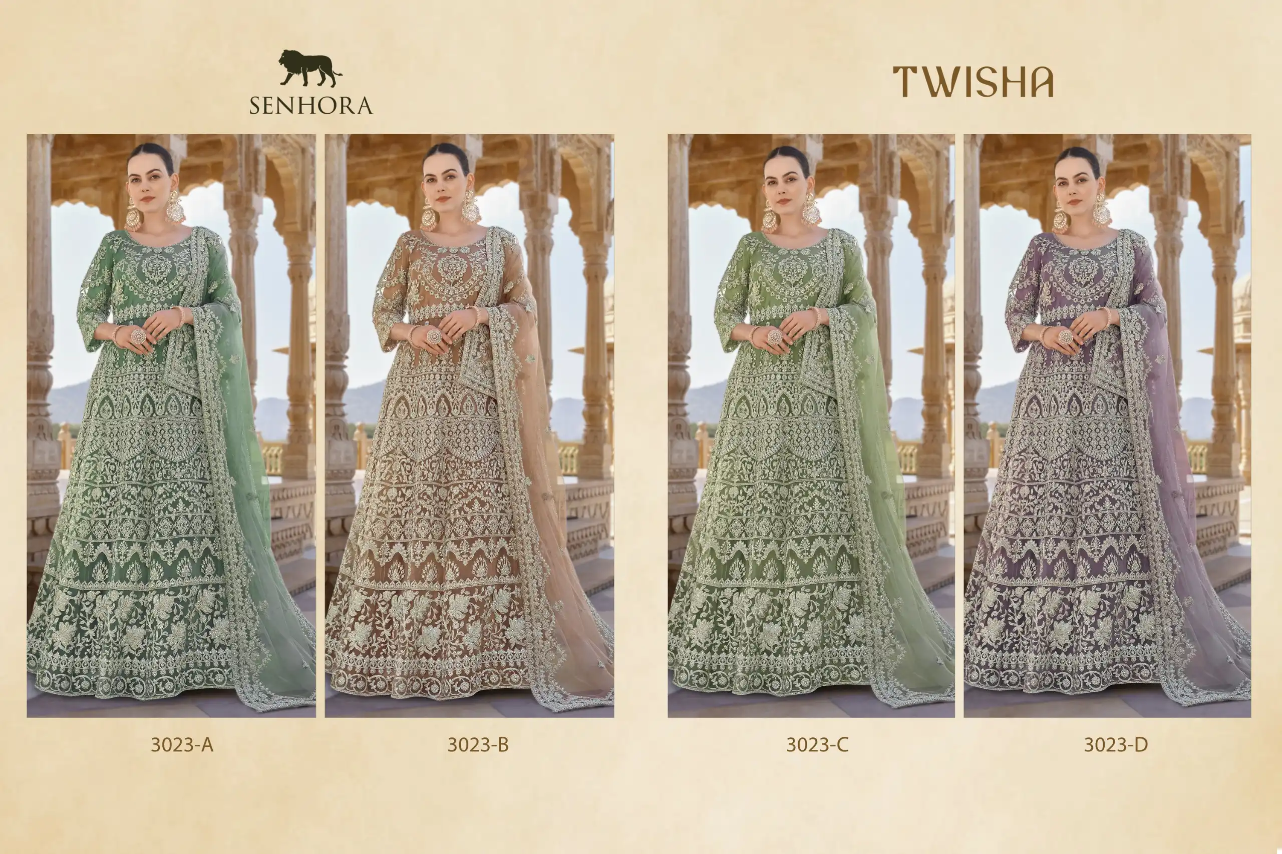 Senhora Twisha Pure Butterfly Net Wholesale Anarkali Suit Catalog - Image 5