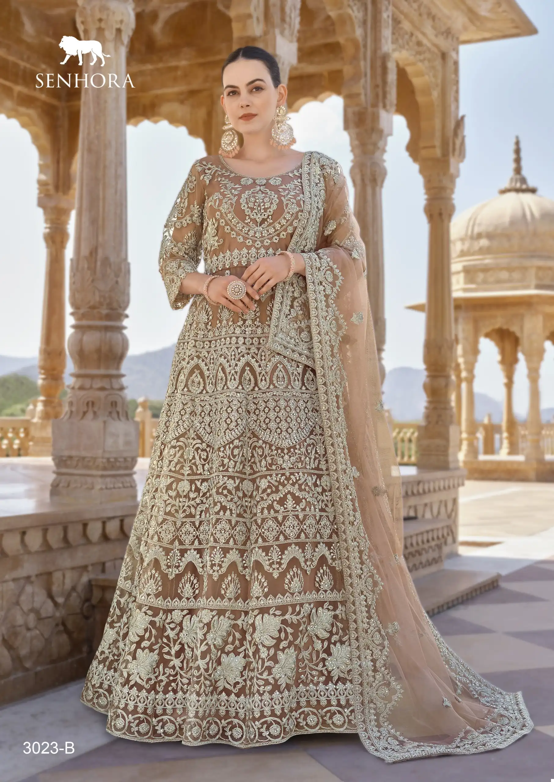 Senhora Twisha Pure Butterfly Net Wholesale Anarkali Suit Catalog - Image 2