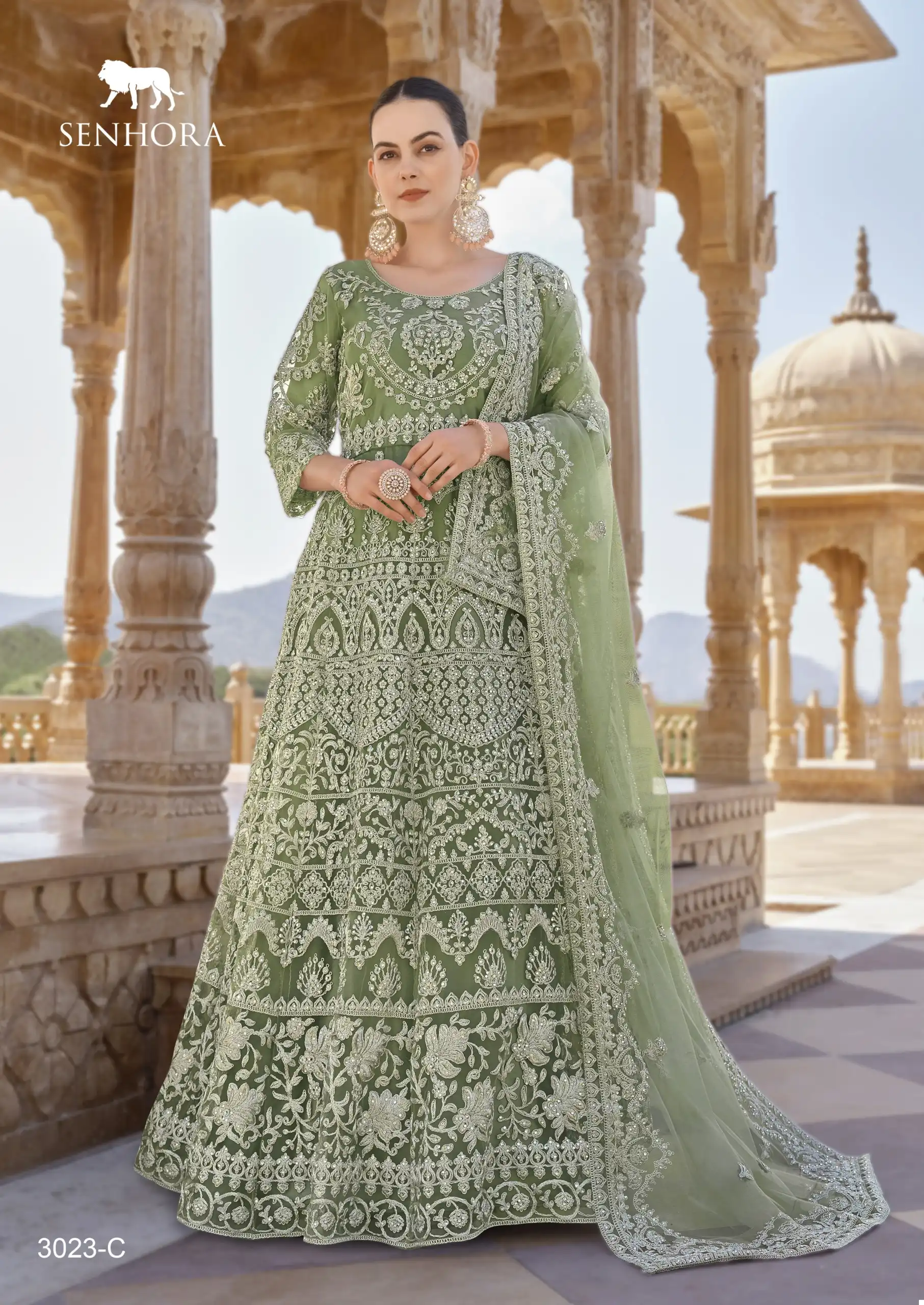 Senhora Twisha Pure Butterfly Net Wholesale Anarkali Suit Catalog - Image 3