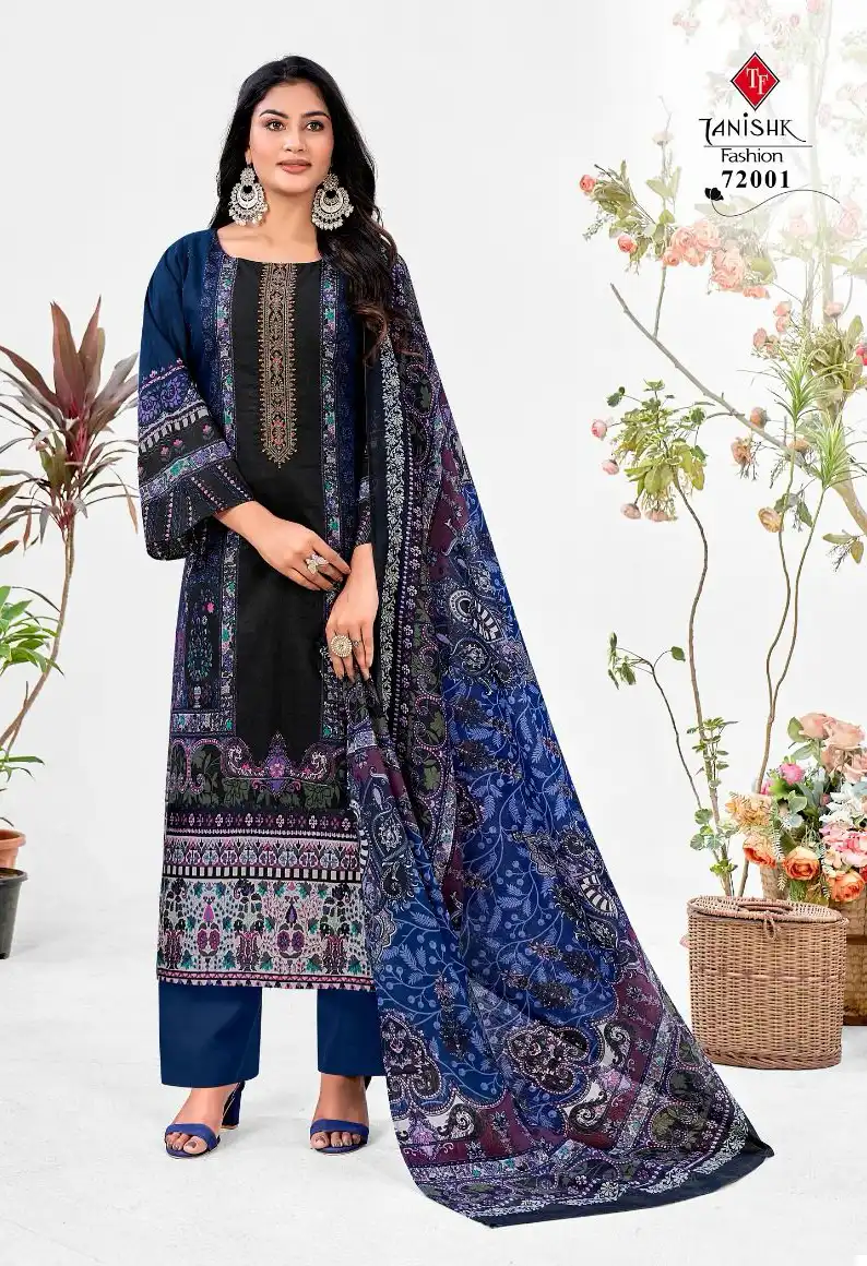 Tanishk Fashion Mehraaz 6 Pure Cambric Cotton Wholesale Pakistani Salwar Suit Catalog - Image 2