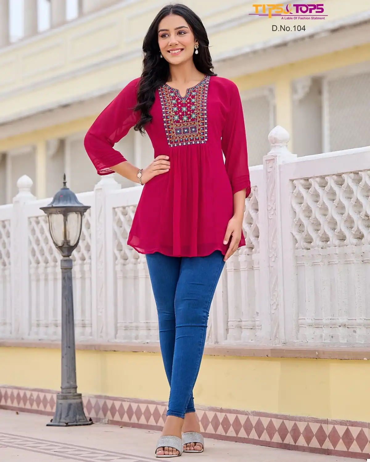 Tips & Tops Glamour Heavy Georgette Wholesale Fancy Western Shorty Catalog