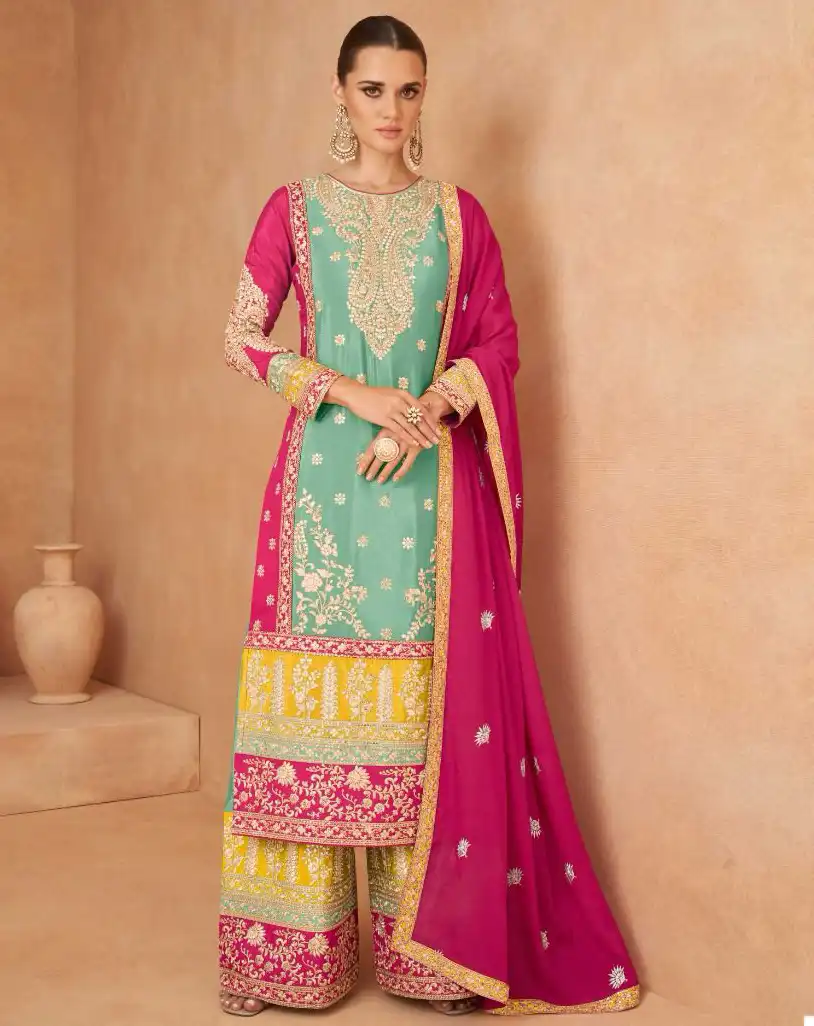 Gulkayra Designer Varnika Real Chinon Wholesale Designer Readymade Salwar Suit Catalog