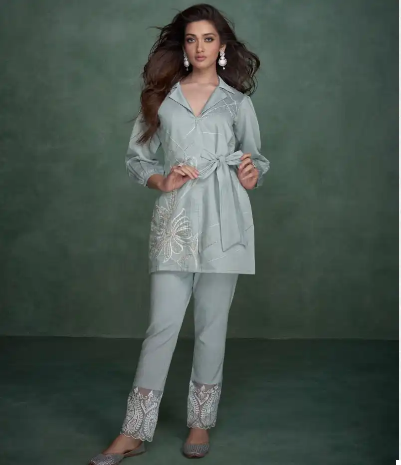 Vamika Aleena Viscos Pv Chandari  Wholesale Designer Kurti With Pant Catalog