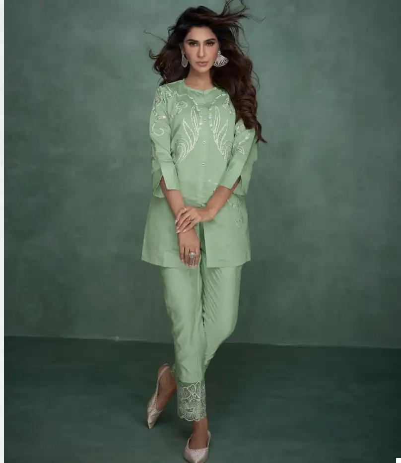 Vamika Aleena Viscos Pv Chandari Wholesale Designer Kurti With Pant Catalog - Image 3