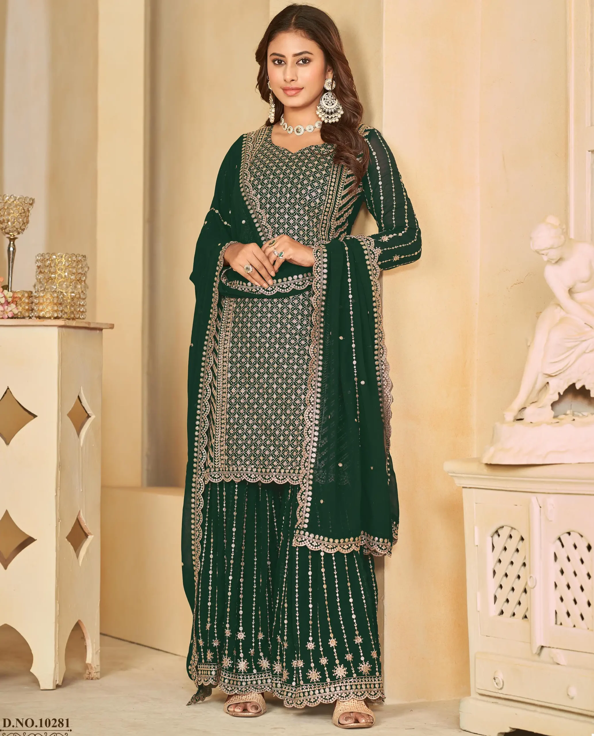 Vardan Ethnic Anjubaa Vol 28 Faux Georgette Wholesale Designer Salwar Suit Catalog