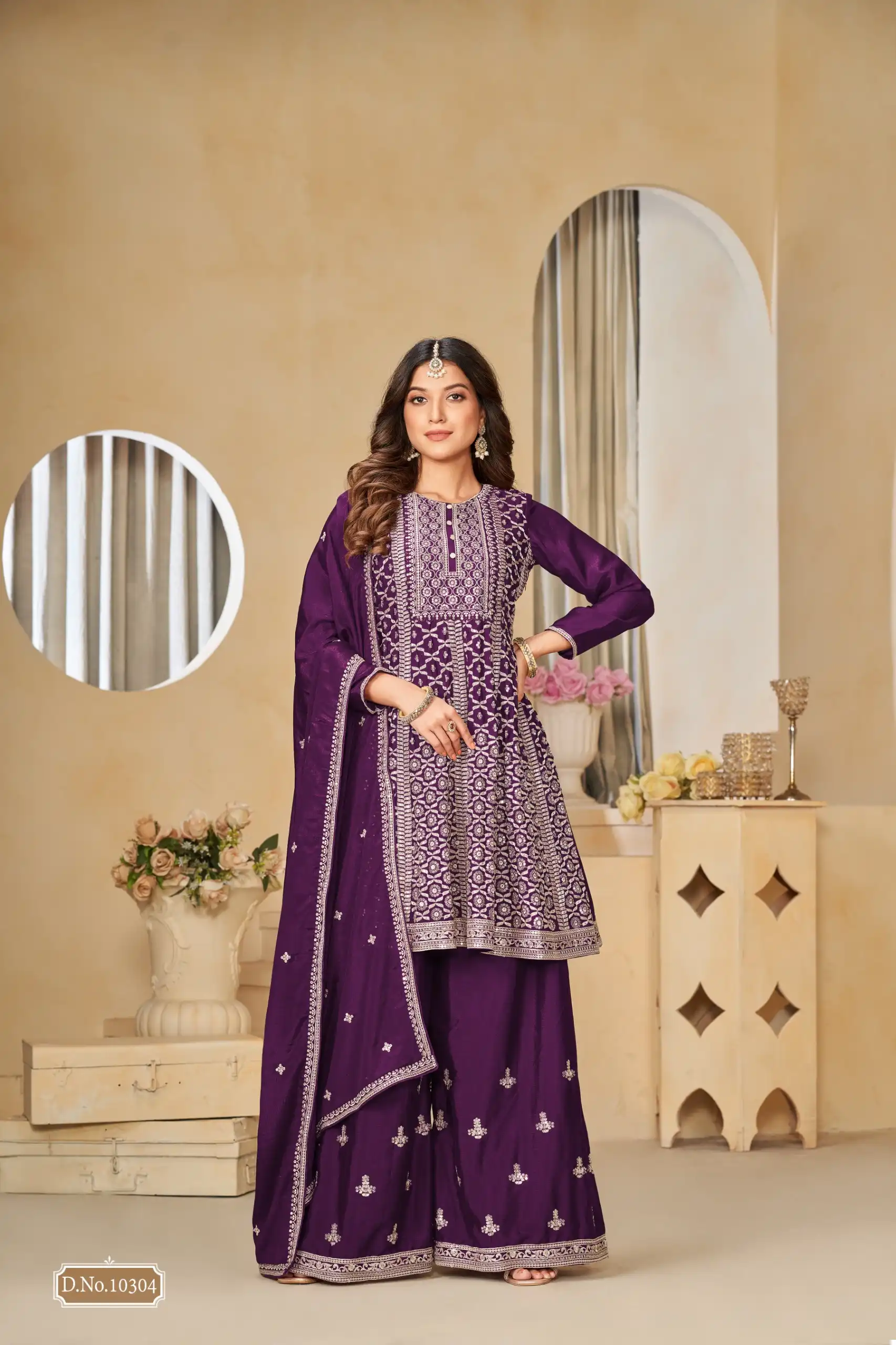 Vardan Ethnic Anjubaa Vol 30 Chinnon Wholesale Designer Salwar Suit Catalog — Wholesale Salwar Suits, Anju fabric wholesale from Surat - Gallery Image 4