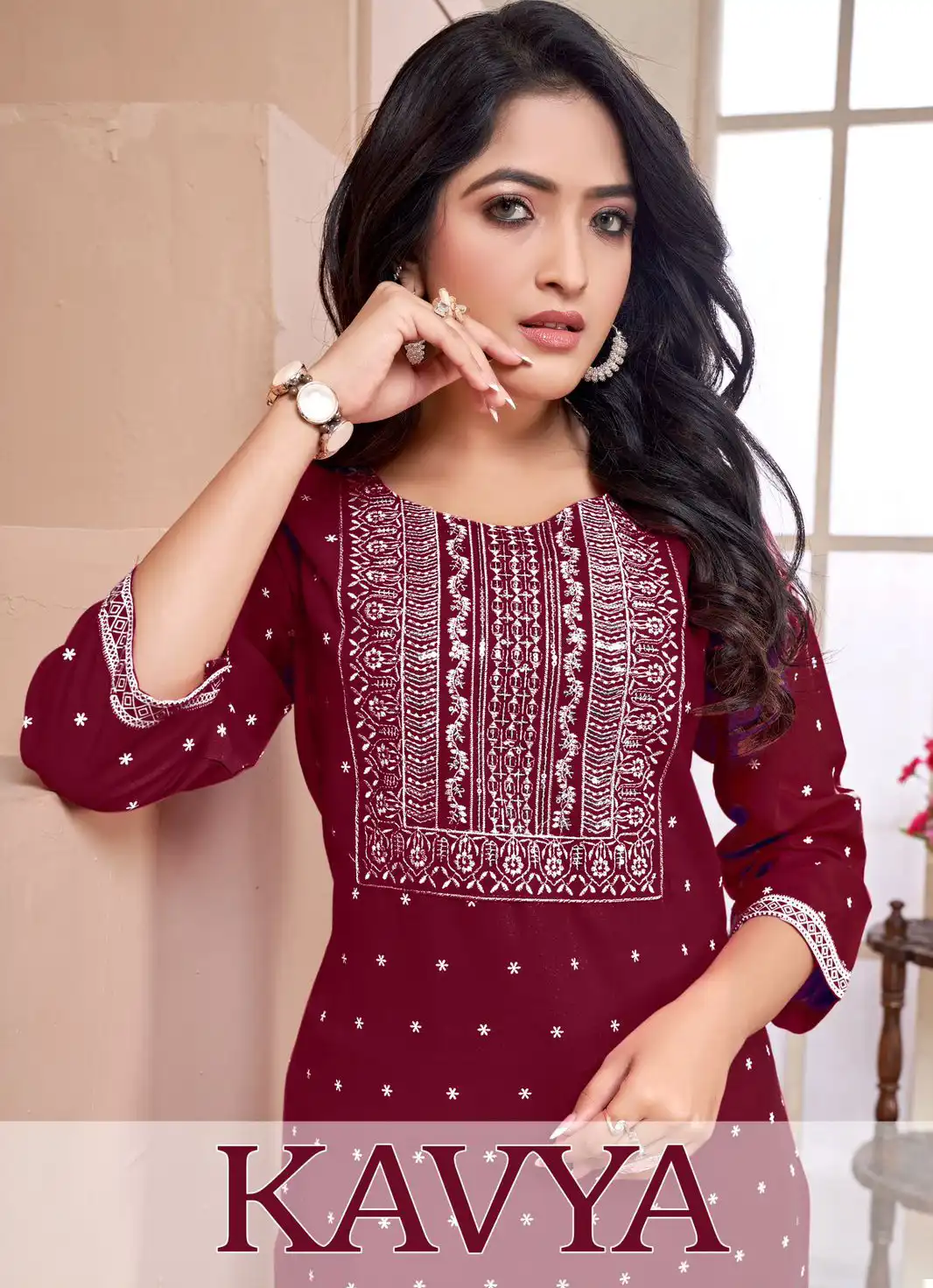 Vardan Ethnic Kavya Rayon Print Wholesale Kurti Catalog