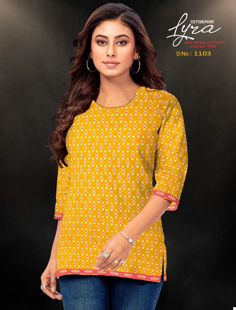 Vardan Ethnic Lyra Vol 1 Cotton Wholesale Short Tops Catalog