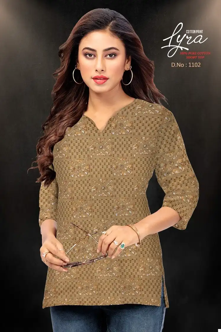 Vardan Ethnic Lyra Vol 1 Cotton Wholesale Short Tops Catalog - Image 4