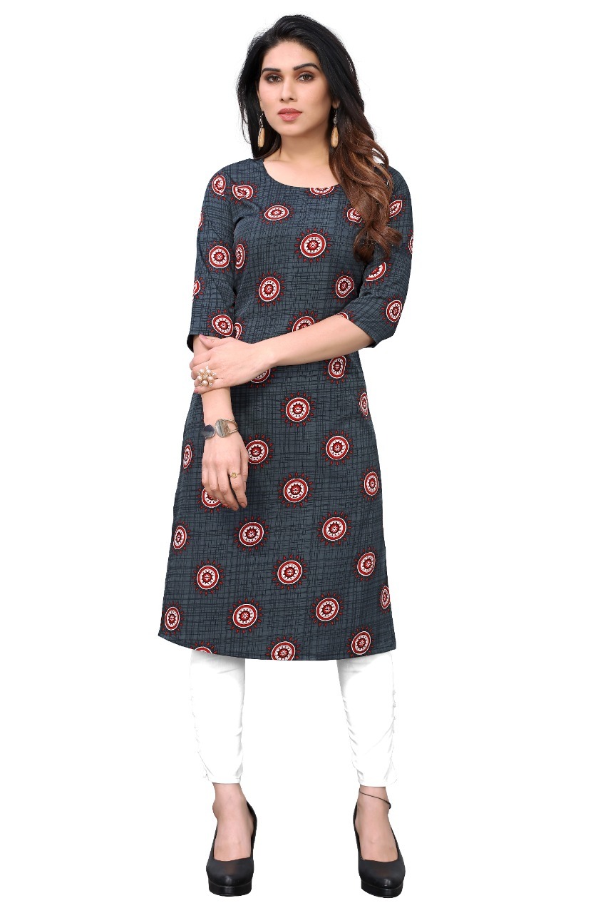 Vardan Ethnic Prime Vol 4 Crepe Wholesale Fancy Kurti Catalog - Image 3