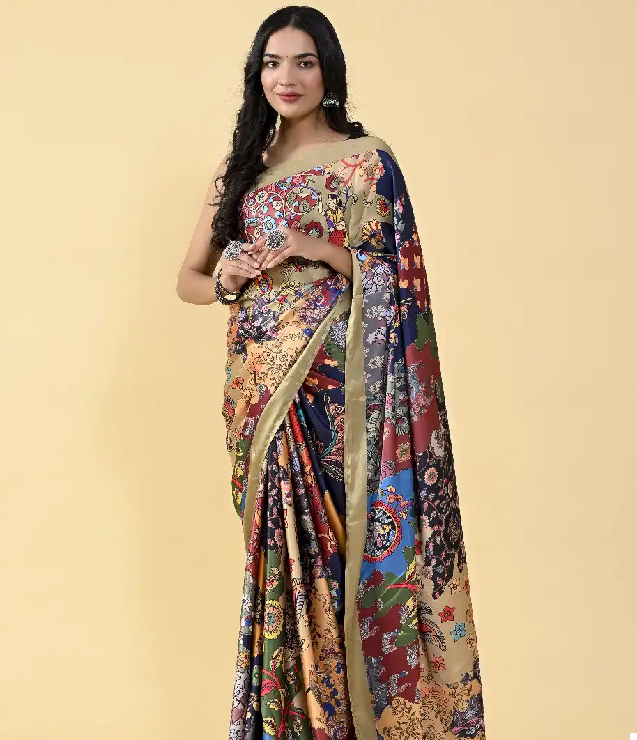 Vardan Ethnic Satin Vol 1 Satin Wholesale Fancy Sarees Catalog