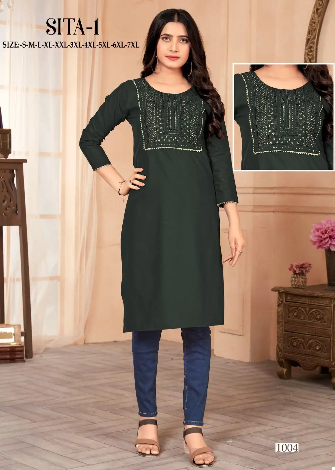 Vardan Ethnic Sita 1 Cotton Wholesale Kurtis Catalog