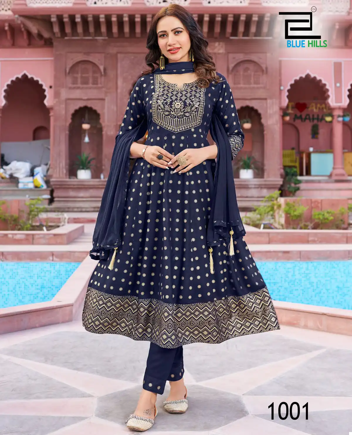 Blue Hills Shreya Rayon Liva Approved Wholesale Readymade Salwar Suit Catalog