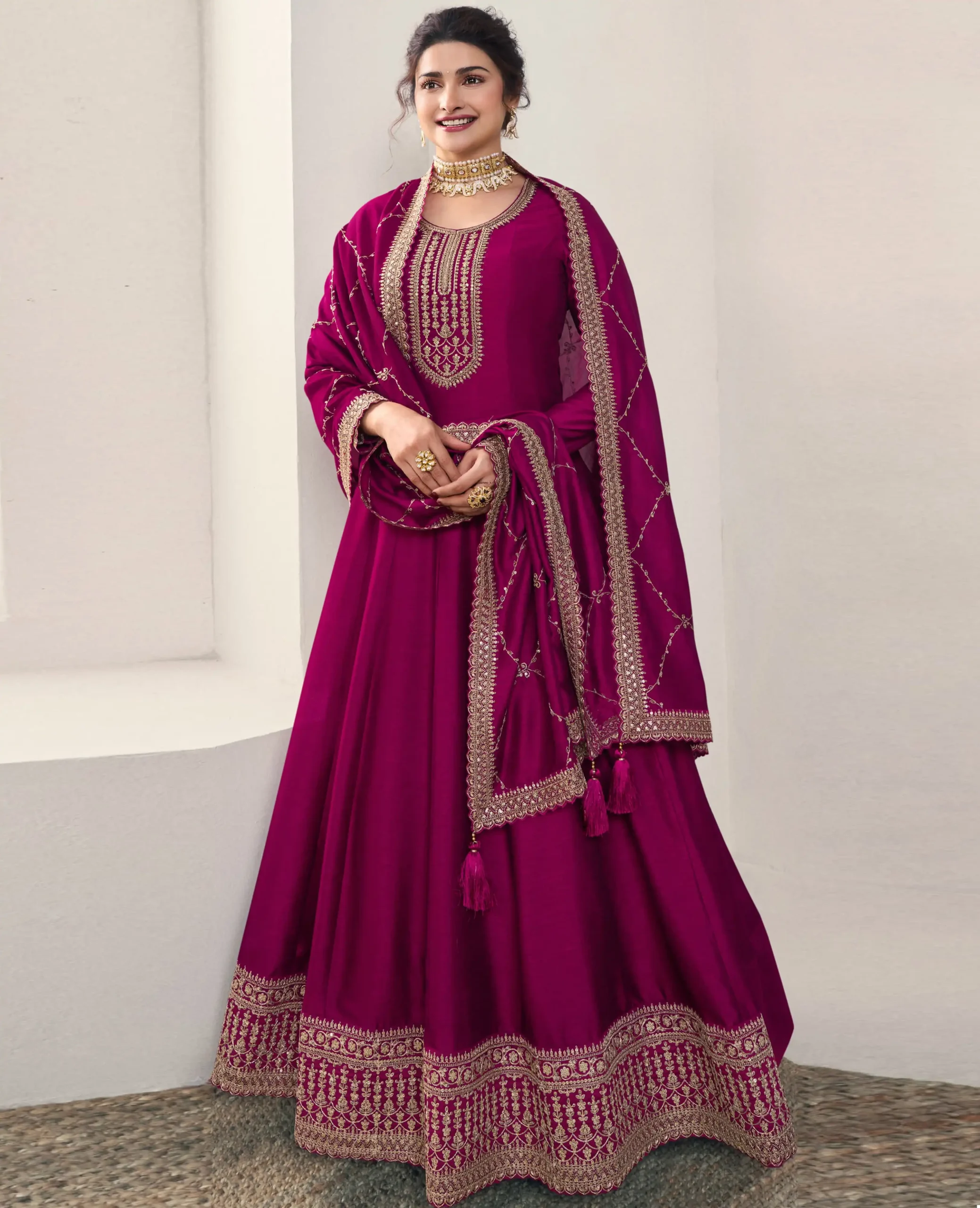 Vinay Fashion Kuleesh Aaliya 2 Silk Georgette Wholesale Anarkali Suit Catalog