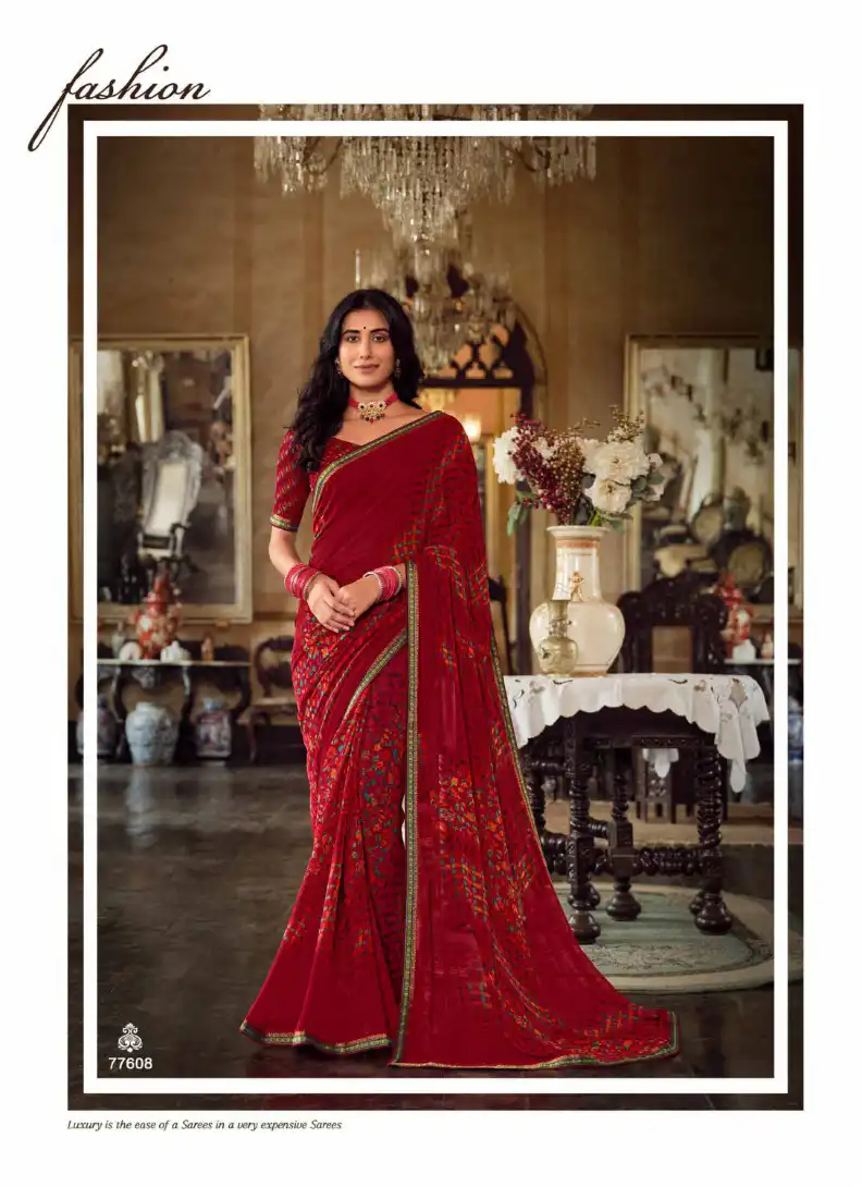 Vipul Titlee Vol 4 Georgette Wholesale Fancy Sarees Catalog - Image 5