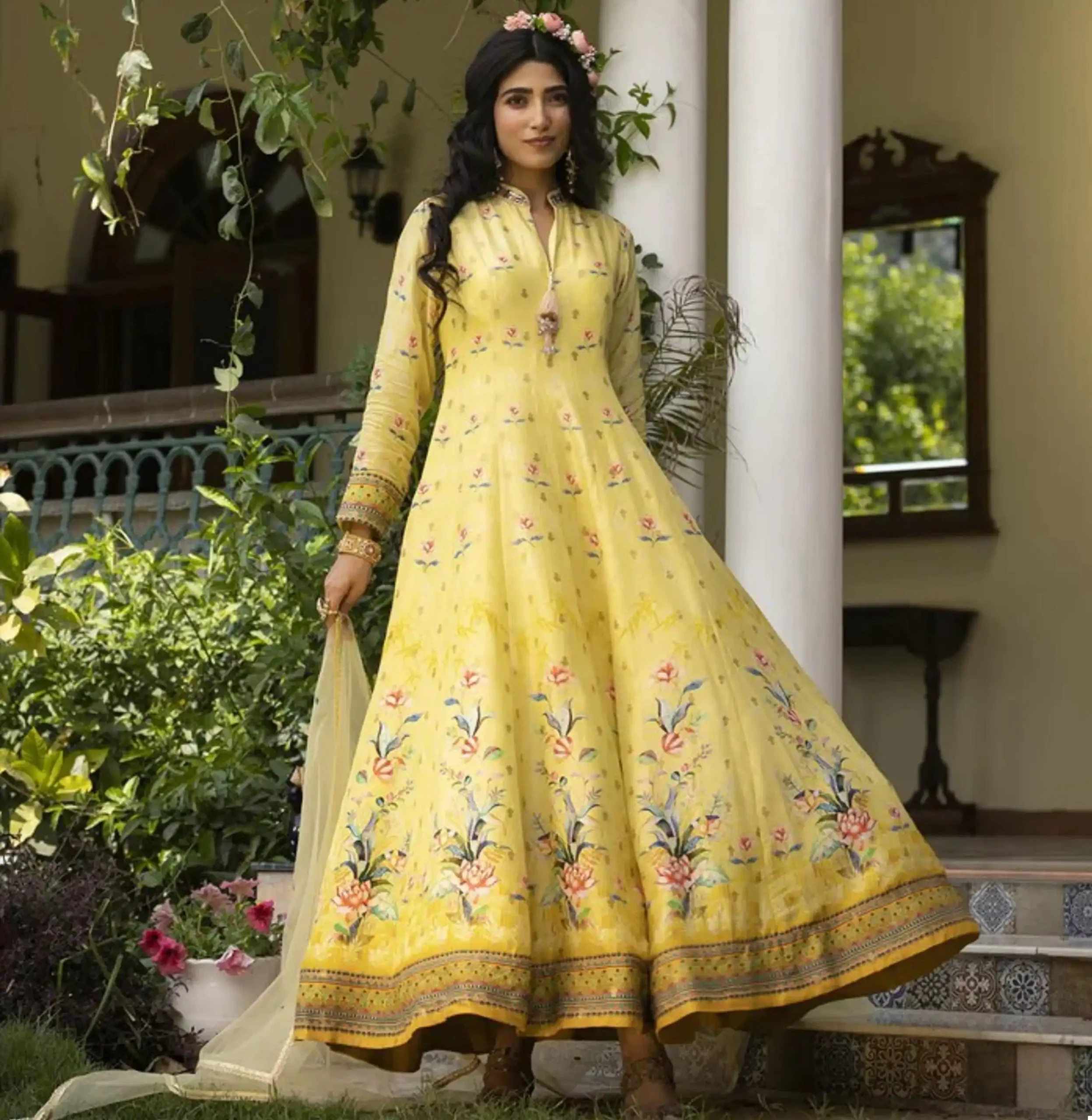 Virasat Bela Pure Dola Jacquard Wholesale Designer Gown with Dupatta Catalog