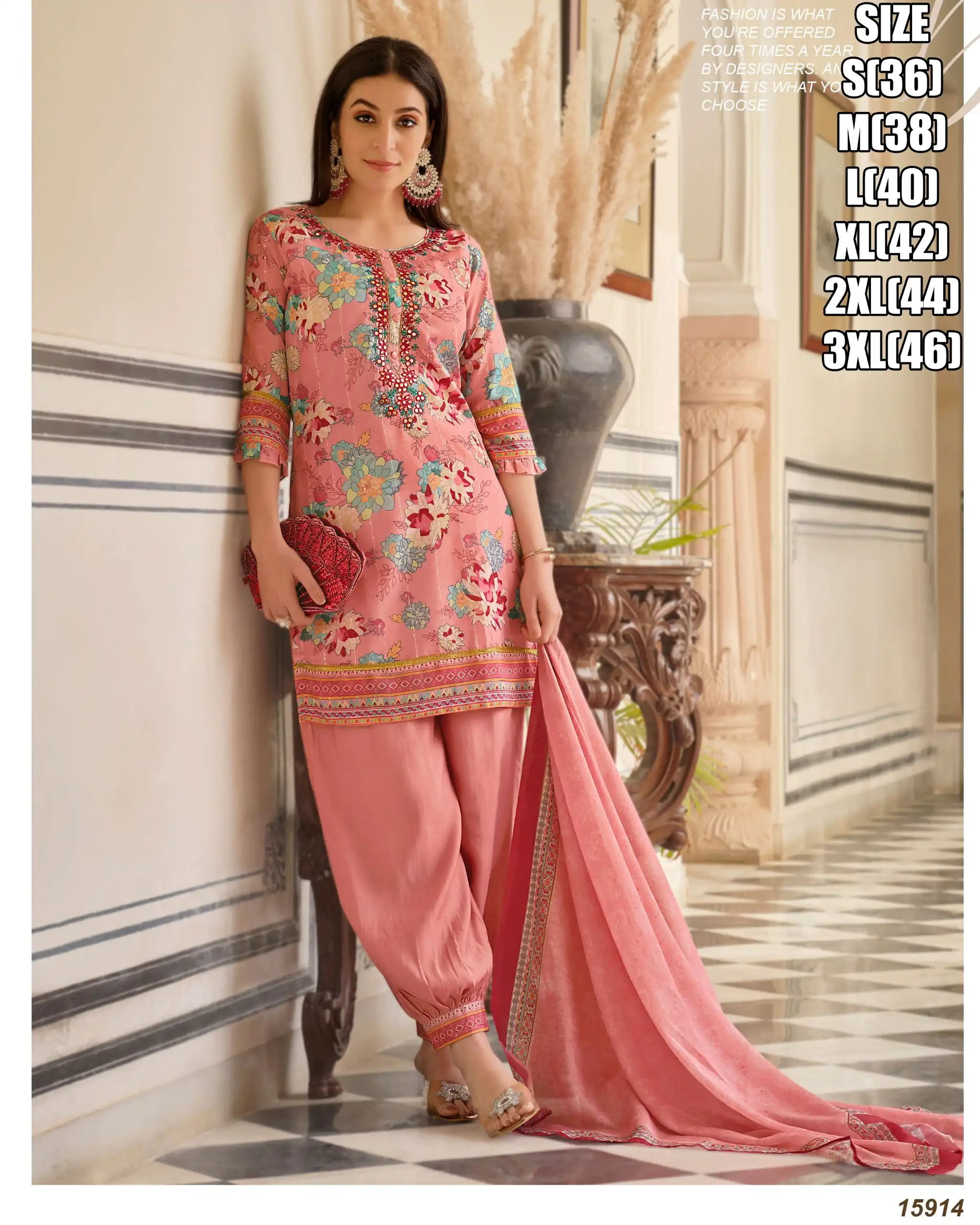 Vardan Ethnic Mehnoor Maslin Silk Wholesale Readymade Salwar Suit Catalog - Image 4