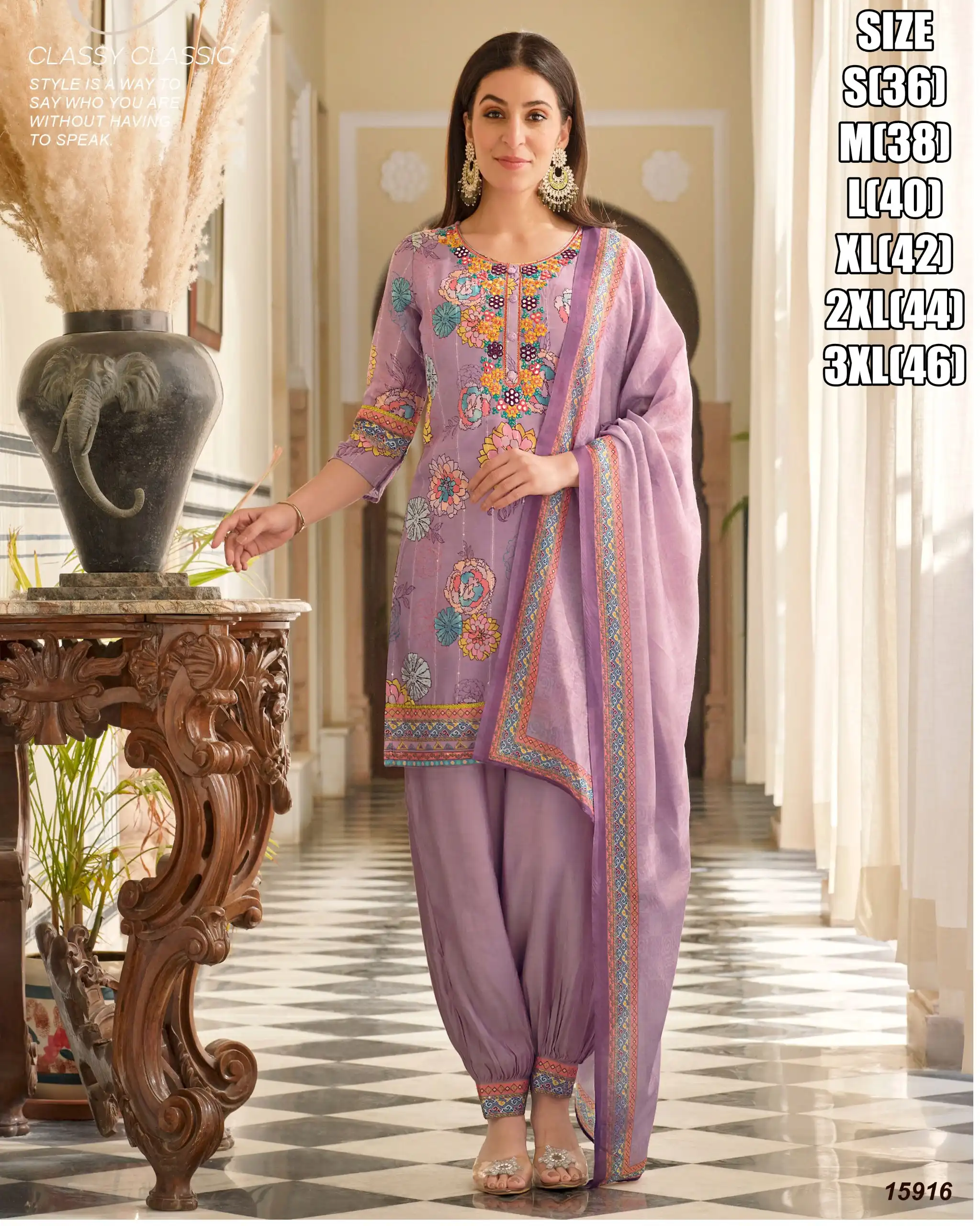 Vardan Ethnic Mehnoor Maslin Silk Wholesale Readymade Salwar Suit Catalog - Image 6