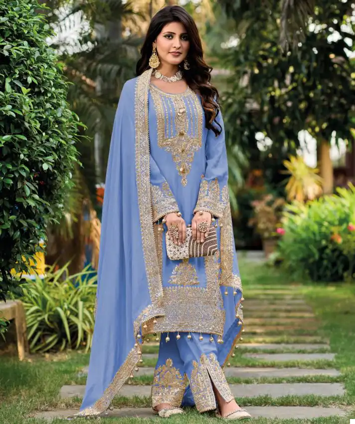 Your Choice Firdous Pure Chinon Wholesale Pakistani Readymade Salwar Suit Catalog