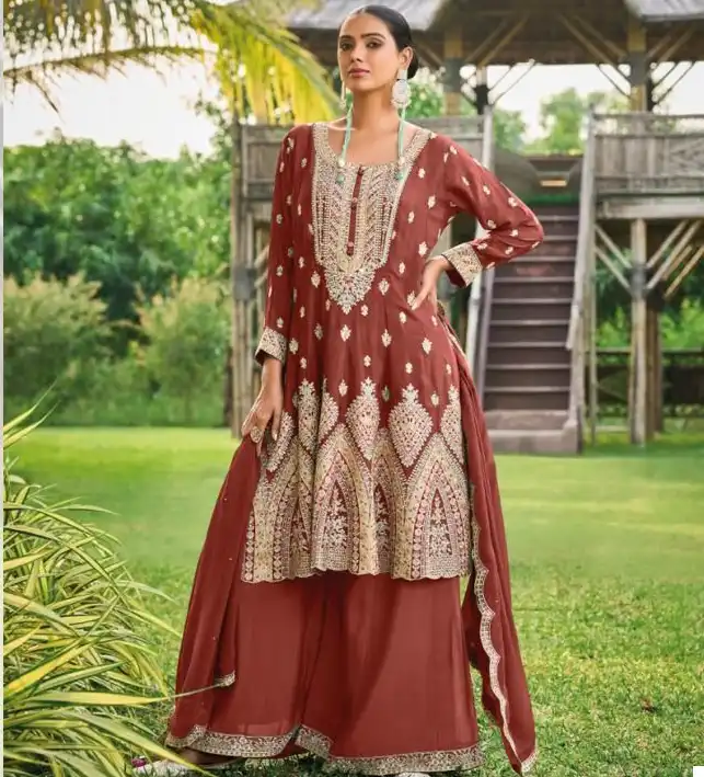 Your Choice Rajori Pure Chinon Wholesale Designer Readymade Salwar Suit Catalog