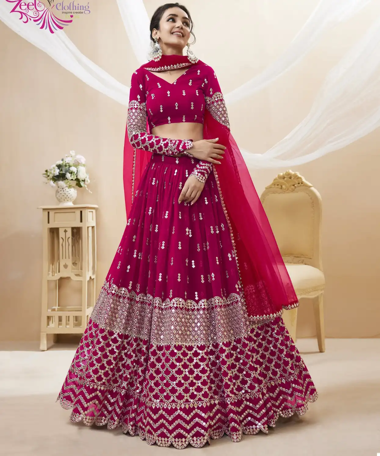 Zeel Expression Vol 1 Georgette Wholesale Lehenga Catalog