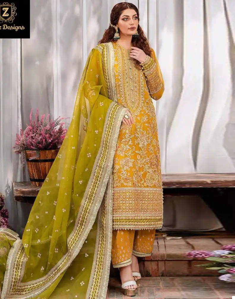 Ziaaz Code 429 Georgette Wholesale Pakistani Salwar Suit