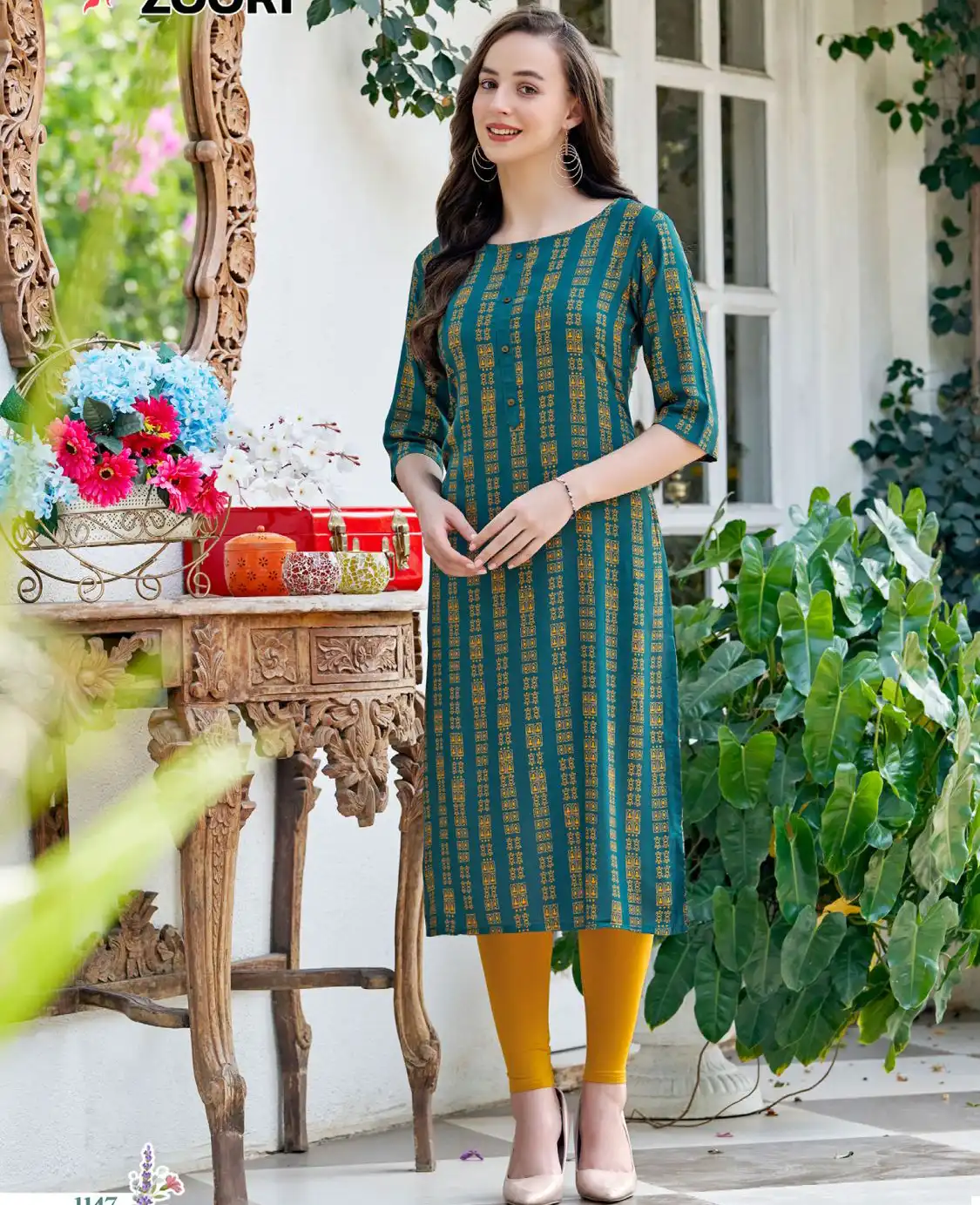 Zoori Akshara Vol 25 Heavy Rayon Wholesale Kurti Catalog