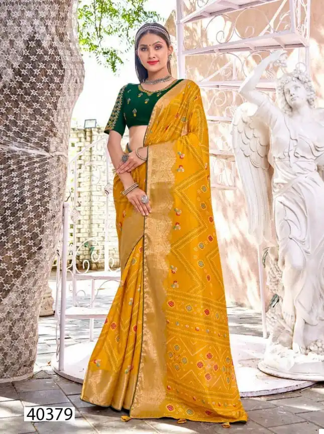 5D Designer Radhe 13 Soft Reshmi Cotton Wholesale Fancy Sarees Catalog - Image 3