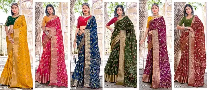 5D Designer Radhe 13 Soft Reshmi Cotton Wholesale Fancy Sarees Catalog - Image 7