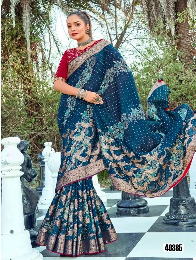5D Designer Tammana Soft Reshmi Cotton Wholesale Fancy Sarees Catalog - Image 2