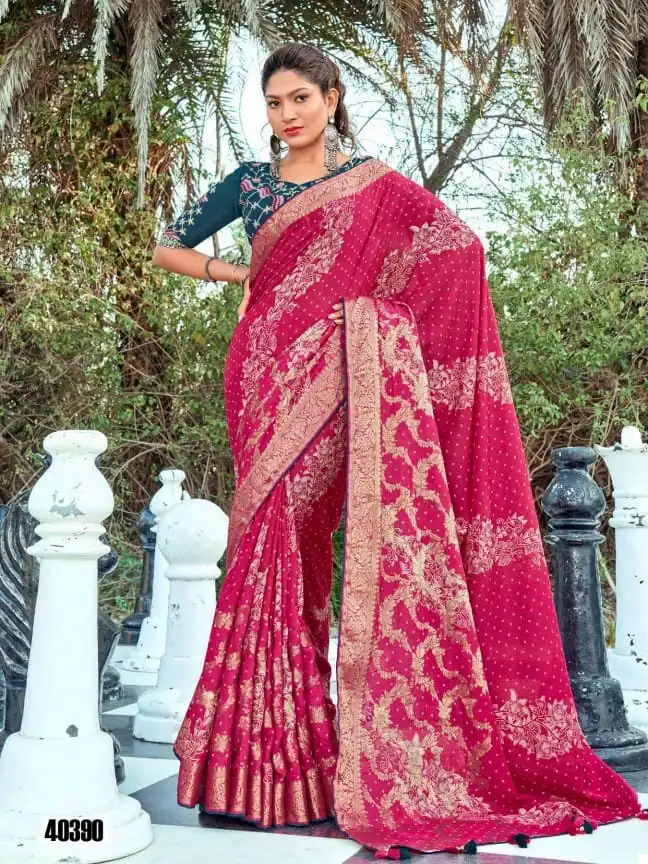 5D Designer Tammana Soft Reshmi Cotton Wholesale Fancy Sarees Catalog - Image 3