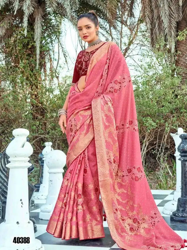 5D Designer Tammana Soft Reshmi Cotton Wholesale Fancy Sarees Catalog - Image 4