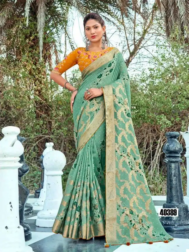 5D Designer Tammana Soft Reshmi Cotton Wholesale Fancy Sarees Catalog - Image 5