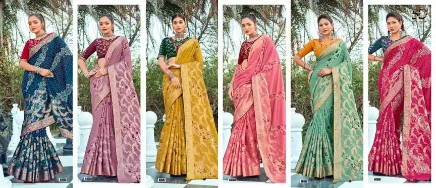 5D Designer Tammana Soft Reshmi Cotton Wholesale Fancy Sarees Catalog - Image 7