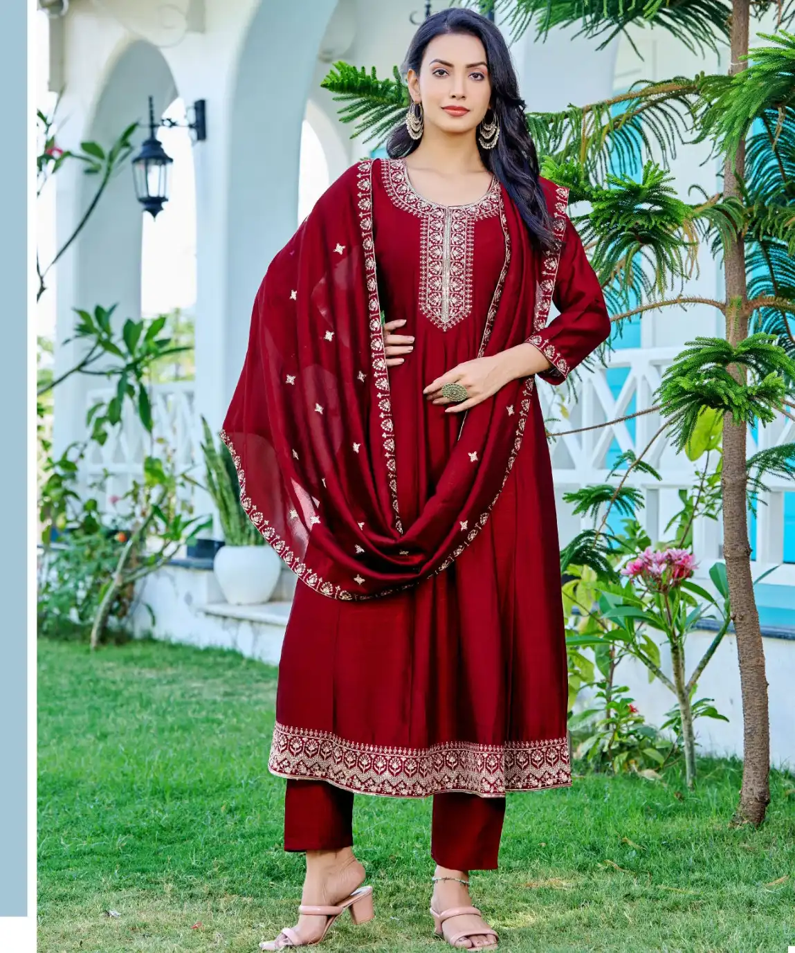 Aanchi Volvo Vichitra Wholesale Readymade Salwar Suit Catalog