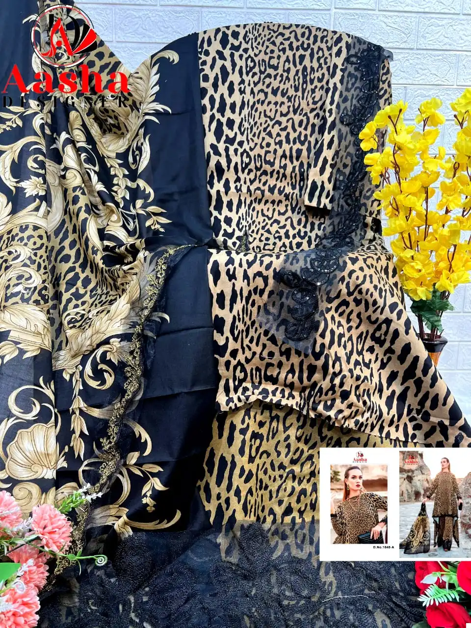 Aasha Designer A S D 1048 Pure Cotton Print Wholesale Pakistani Salwar Suit Catalog - Image 3