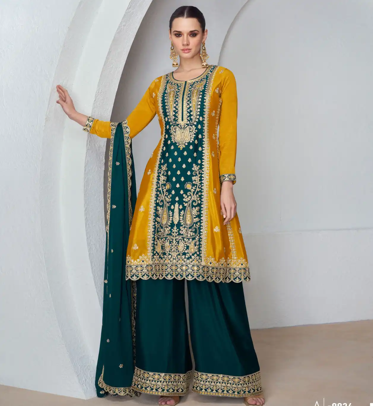 Aashirwad-Shanaya-Premium-Chinnon-Silk-Wholesale-Designer-Readymade-Salwar-Suit