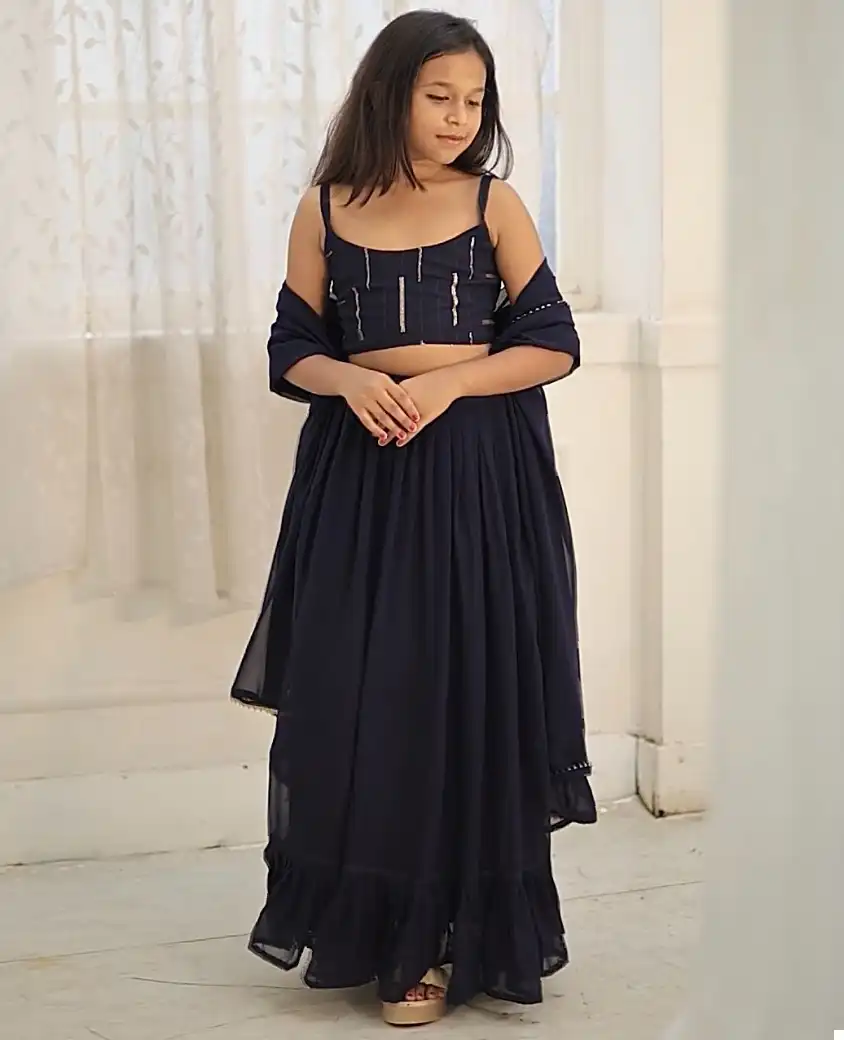 Aayaa Yaana Vol 3 Sequins Crochet Chinon Wholesale Kids Lehenga Choli Catalog