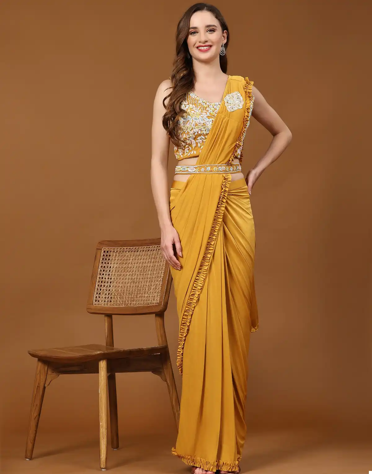 Amoha Design No 101888 Imported Fabric Wholesale Readymade Sarees Catalog