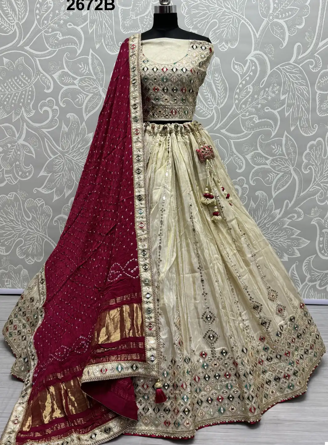 Anjani Art 2672A To 2672B Pure Gadhwal Silk Wholesale Lehenga Catalog
