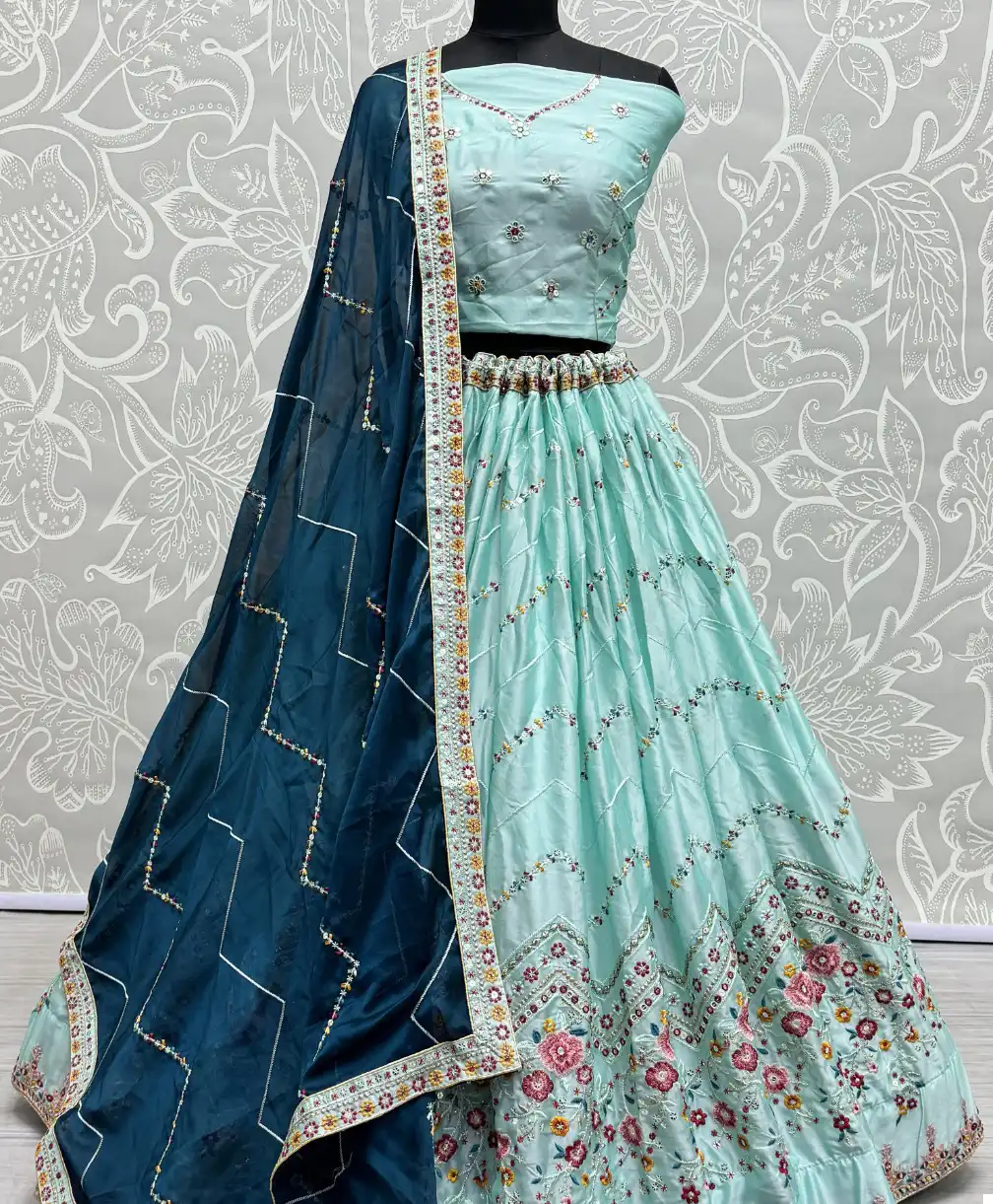 Anjani Art D.No. 2679A To 2679C Rangoli Silk Wholesale Lehenga Catalog