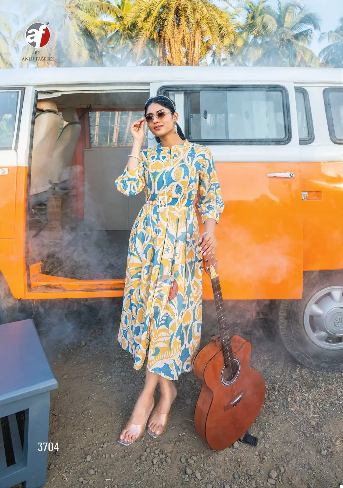 Anju Fabric Attitude Vol 2 Cotton Flex Butterfly Net Wholesale Fancy Kurtis Catalog — Wholesale Kurtis, Anju fabric wholesale from Surat - Gallery Image 6