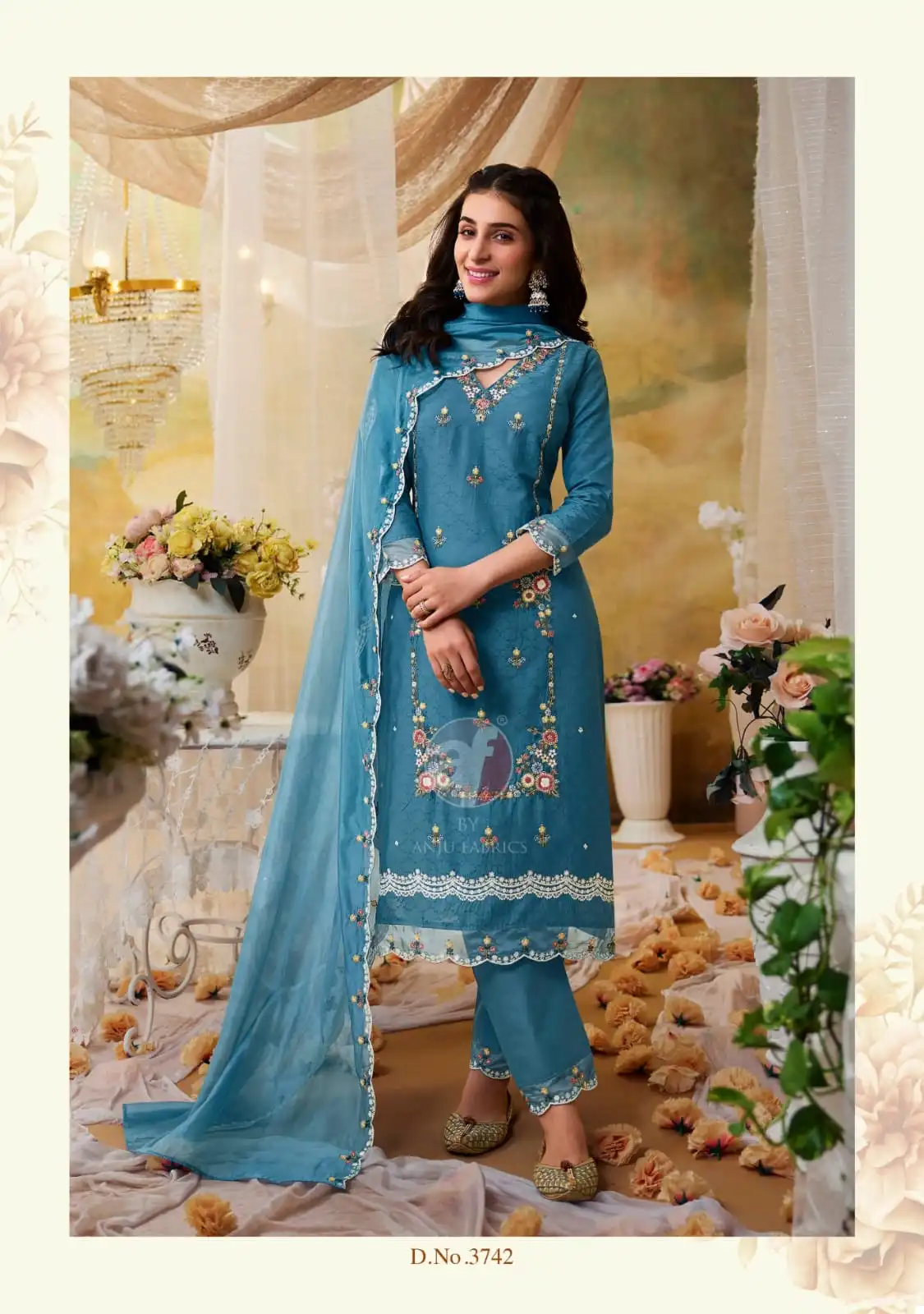 Anju Fabric Cotton Queen Pure Cotton Wholesale Readymade Salwar Suit Catalog — Wholesale Salwar Suits, Anju fabric wholesale from Surat - Gallery Image 3