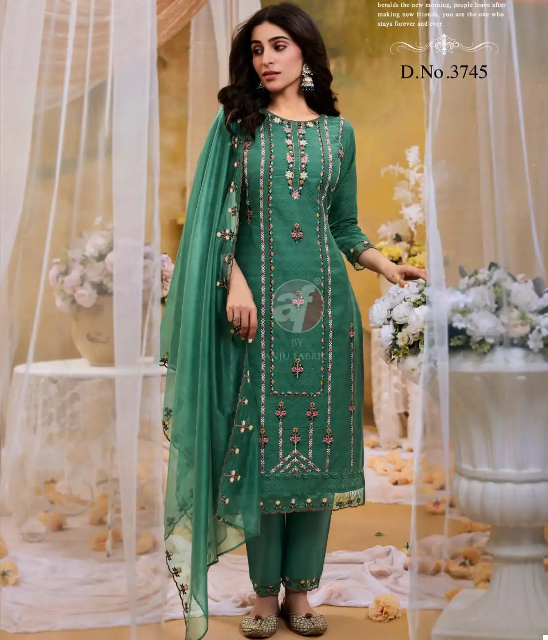 Anju Fabric Cotton Queen Pure Cotton Wholesale Readymade Salwar Suit Catalog — Wholesale Salwar Suits, Anju fabric wholesale from Surat — view 1