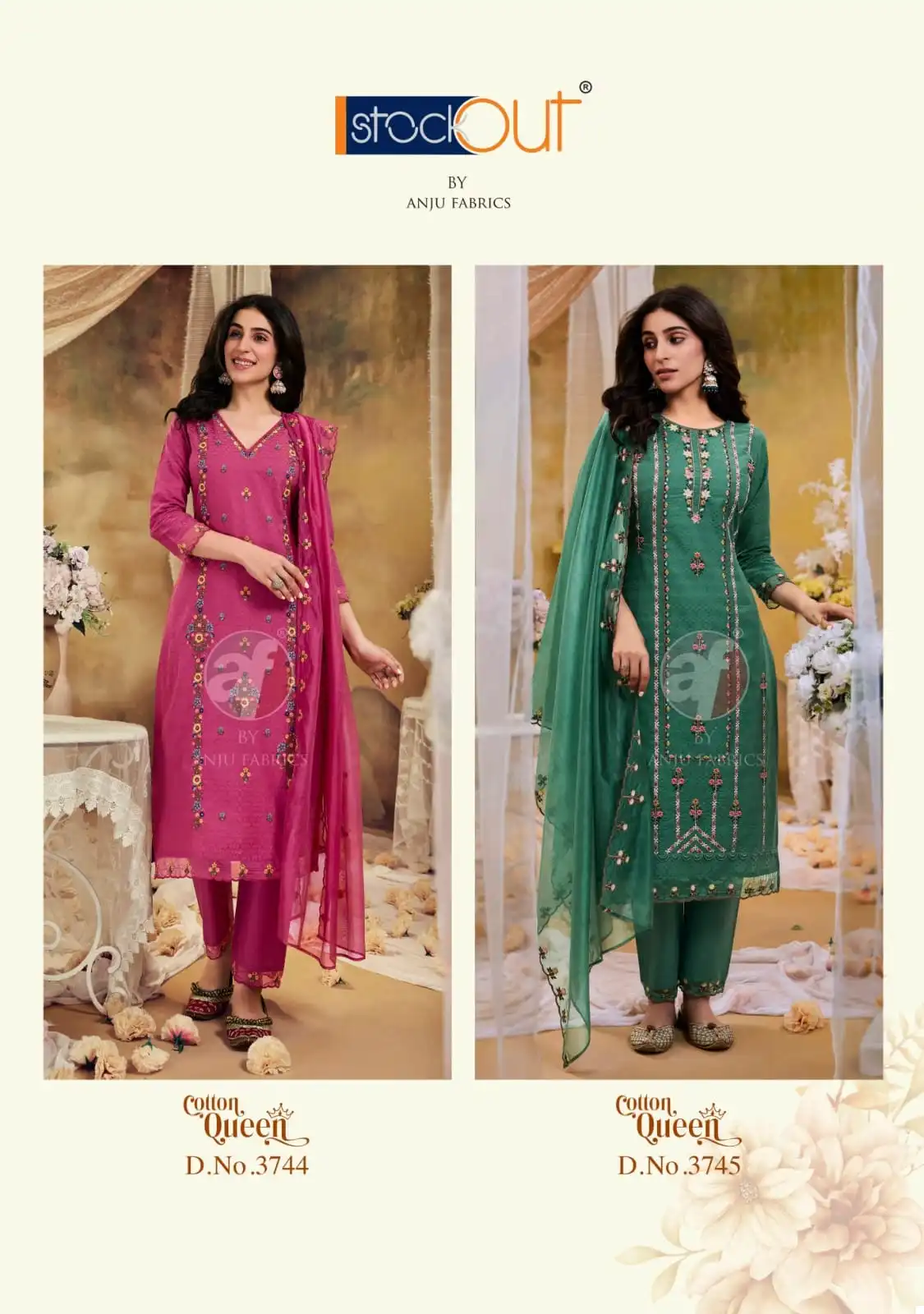 Anju Fabric Cotton Queen Pure Cotton Wholesale Readymade Salwar Suit Catalog — Wholesale Salwar Suits, Anju fabric wholesale from Surat - Gallery Image 6