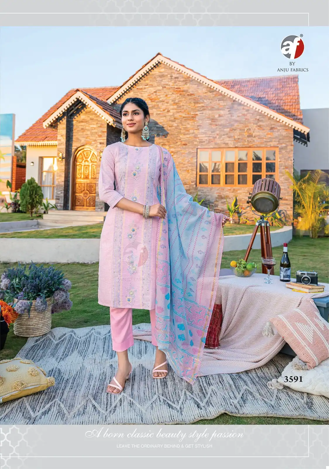 Anju Fabrics Fashion Point Vol 2 Pure Cotton Jacquard Wholesale Designer Readymade Salwar Suit Catalog — Wholesale Salwar Suits, Anju fabric wholesale from Surat - Gallery Image 4