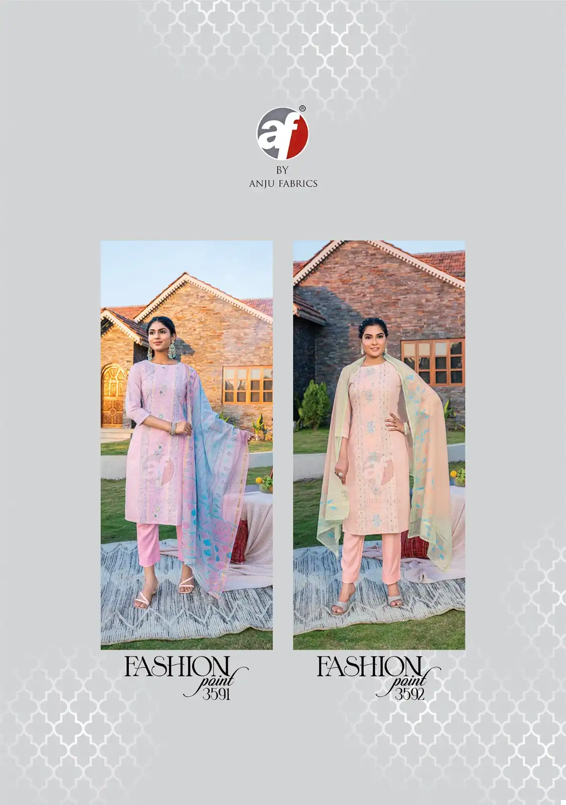 Anju Fabrics Fashion Point Vol 2 Pure Cotton Jacquard Wholesale Designer Readymade Salwar Suit Catalog — Wholesale Salwar Suits, Anju fabric wholesale from Surat — view 6