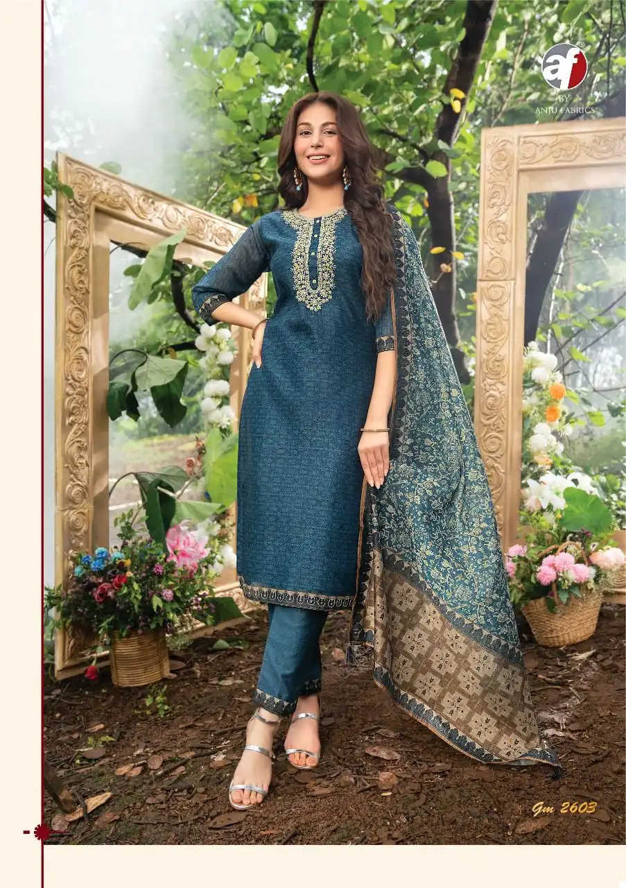 Anju Fabrics Golden Meadows Vol 2 Modal Wholesale Readymade Salwar Suit Catalog — Wholesale Salwar Suits, Anju fabric wholesale from Surat - Gallery Image 3