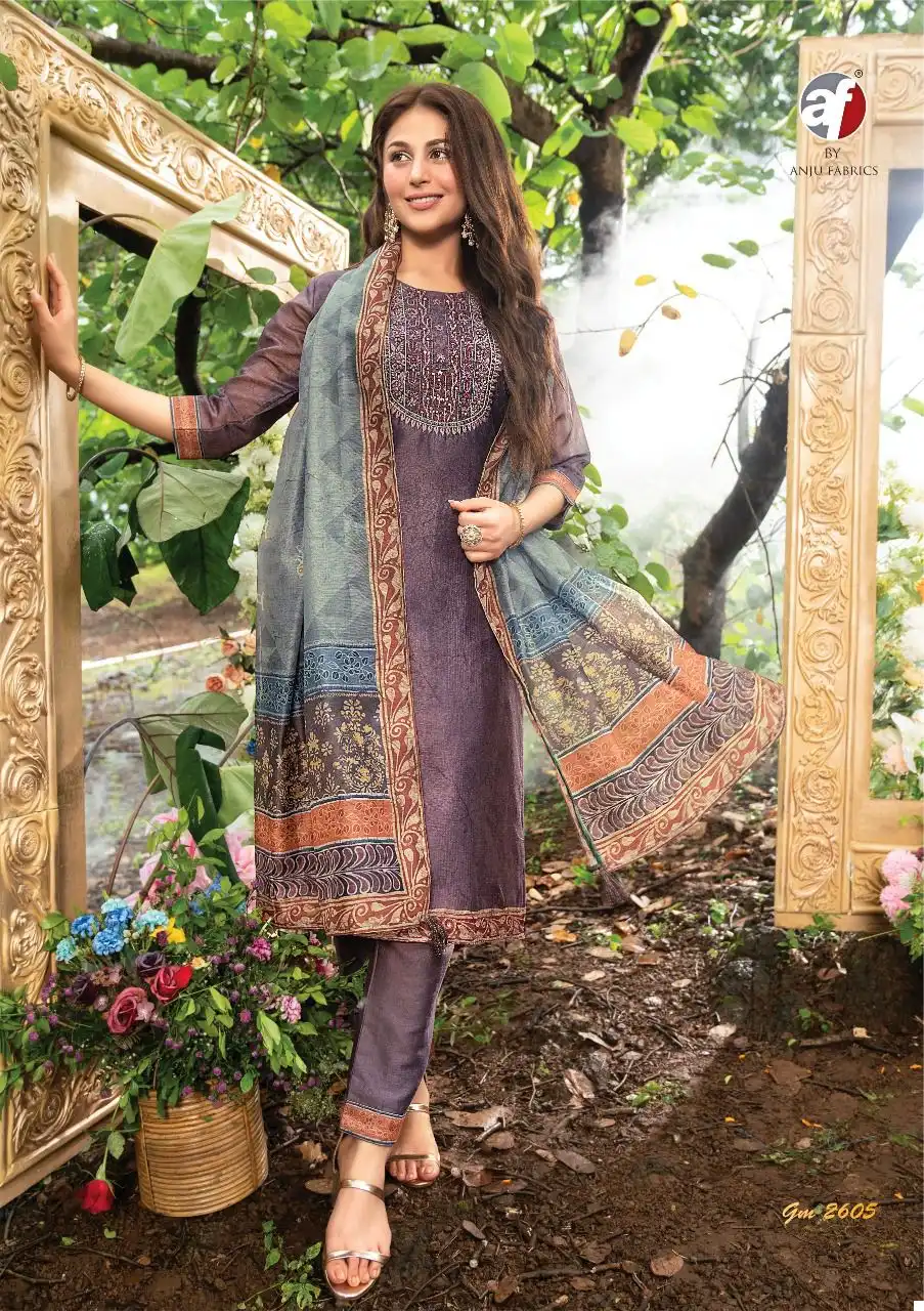 Anju Fabrics Golden Meadows Vol 2 Modal Wholesale Readymade Salwar Suit Catalog — Wholesale Salwar Suits, Anju fabric wholesale from Surat - Gallery Image 4
